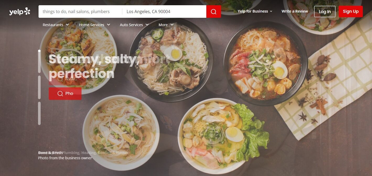 diretório yelp